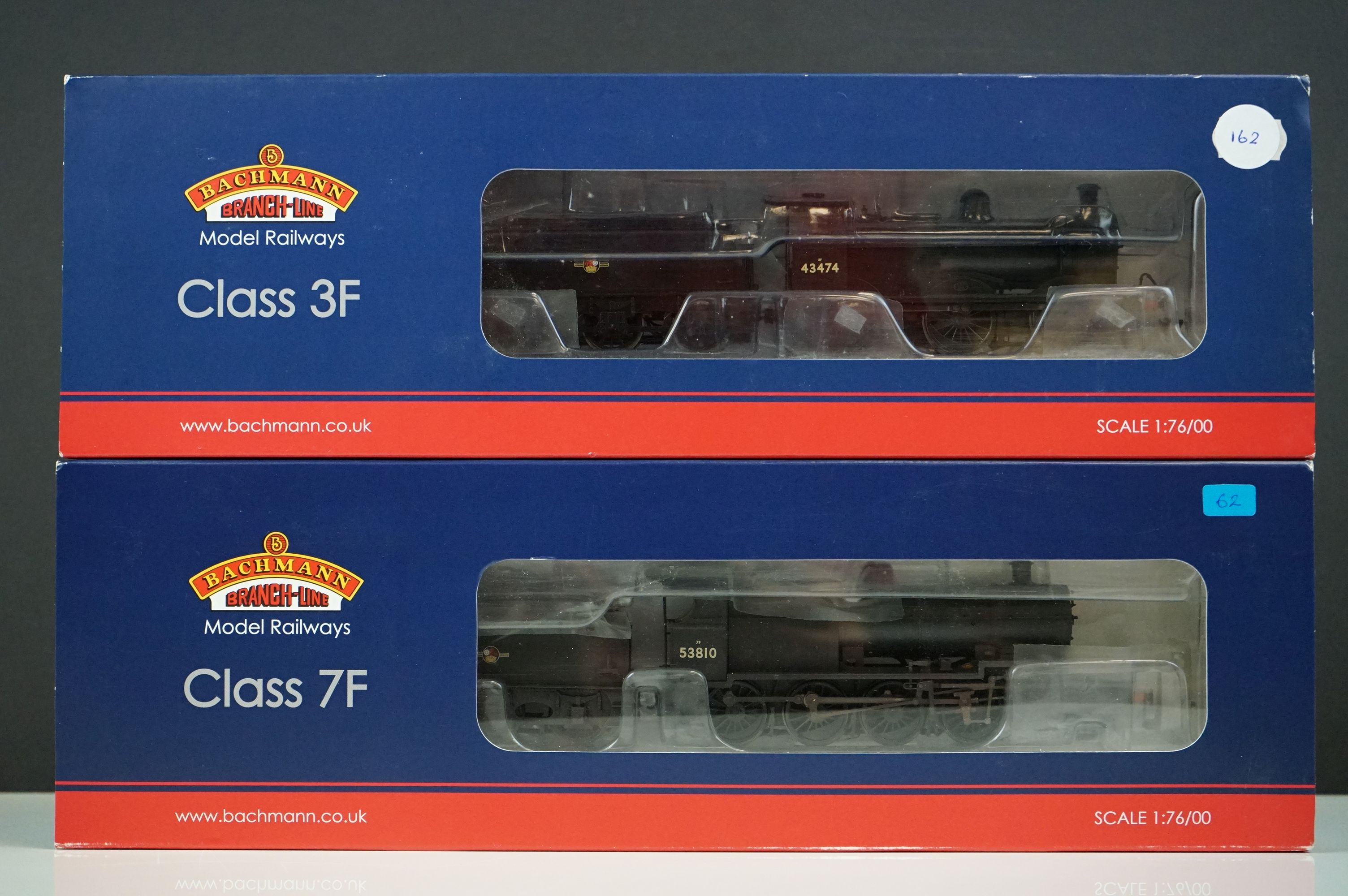 Two boxed Bachmann OO gauge locomotives to include 31625 Class 3F 43474 BR black late crest and