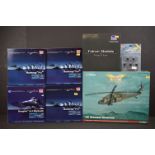 Six boxed 1/72 diecast model planes to include Corgi Aviation Archive AA35901 US Modern Warfare UH-