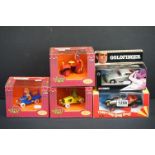 Five Boxed Corgi TV-related diecast models to include Chitty Chitty Bang Bang 05301, 3 x The