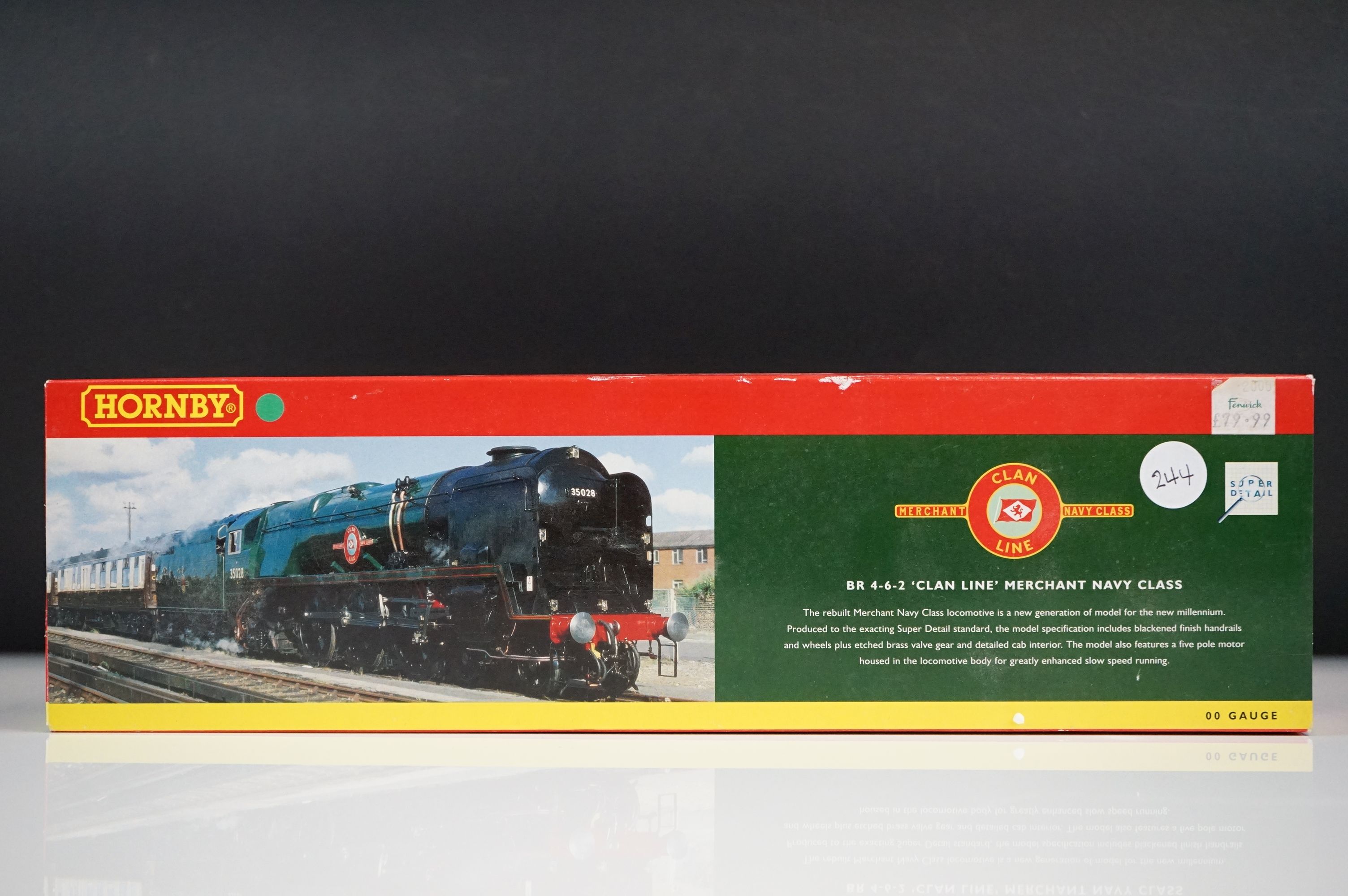 Boxed Hornby OO gauge R2169 BR 4-6-2 Clan Line Merchant Navy Class Super Detail locomotive - Image 4 of 6