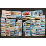 Collection of around 70 boxed Kibri HO gauge plastic model kits, all various lorries & commercia