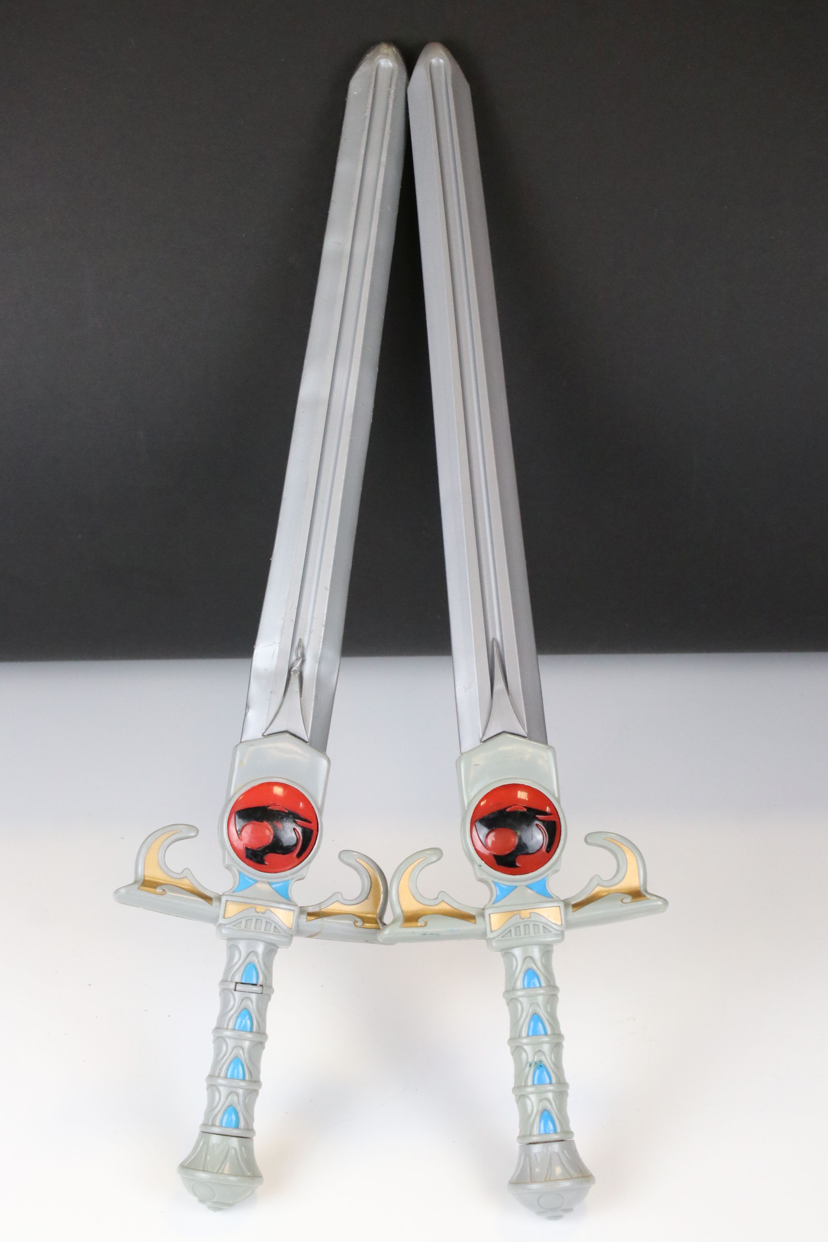 Thundercats - Two LJN Lion-O Sword of Omens with light up Eye of Thundera, 1 x gd overall with