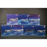 Seven boxed 1/72 HM Hobby Master Air Power Series McDonnell Douglas diecast model planes to