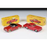 Two Boxed Dinky diecast models to include 24 M Volkswagen Karmann - Ghia (avec glaces) in red with
