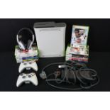 Retro Gaming - Xbox 360 console with 20gb HDD, 2 x original controllers, custom headset & 13