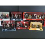 Star Wars - Eight Disney figurine sets to include 3 x Mega sets (variants), 2 x Rouge One, Solo (