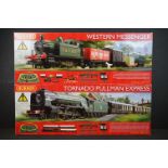 Two boxed Hornby OO gauge electric train sets to include R1142 Western Messenger and R1169 Tornado