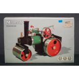 Boxed Mamod Steam Roller SR1a appearing unremoved from box, some box wear