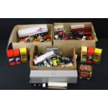 Large collection of mostly diecast play worn models to include Corgi, Matchbox and Lone Star