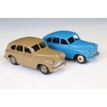 Two Dinky Vanguard diecast models to include 40e in fawn body/hubs, 1st casting, open rear arches
