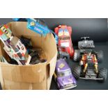 Group of radio controlled cars and accessories to include Neko Rover Mini Monte Carlo in purple,