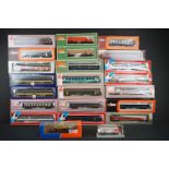 24 Boxed HO / OO gauge items of rolling stock to include 18 x Lima, 1 x Roco, 2 x Ibertren, 1 x