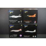 Four boxed 1/72 Gemini Aces diecast model planes to include GANAF5002 RNLAF F-16 Demo Team,