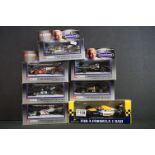 Six boxed Corgi Classic Donington Collection diecast models to include 97375 Shadow DN1, 97374