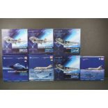 Seven boxed 1/72 HM Hobby Master Air Power Series diecast model planes HA5002, HA1610, HA3701, to