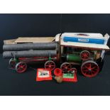 Boxed Mamod TE 1a Tractor Engine and a boxed Mamod LW1 Lumber Wagon with 3 x logs plus a Mamod Power