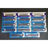 14 Boxed / cased Dapol N gauge items of rolling stock to include 2P-005-000#41103 MK3 Coach First
