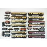 28 OO gauge items of rolling stock to include Hornby, Triang etc featuring coaches, wagons and vans