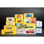 12 Boxed Dinky Atlas Editions diecast models to include 3 x Supertoys (920 Camion Couvert Guy (in