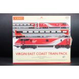 Boxed ltd edn Hornby OO gauge Virgin East Coast Train Pack, some box wear