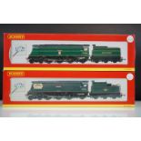 Two boxed Hornby OO gauge West Country Class Super Detail locomotives to include R2218 BR 4-6-2