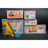 Five boxed Dinky diecast models to include 3 x Supertoys (571 Coles Mobile Crane, 965 Euclid Rear