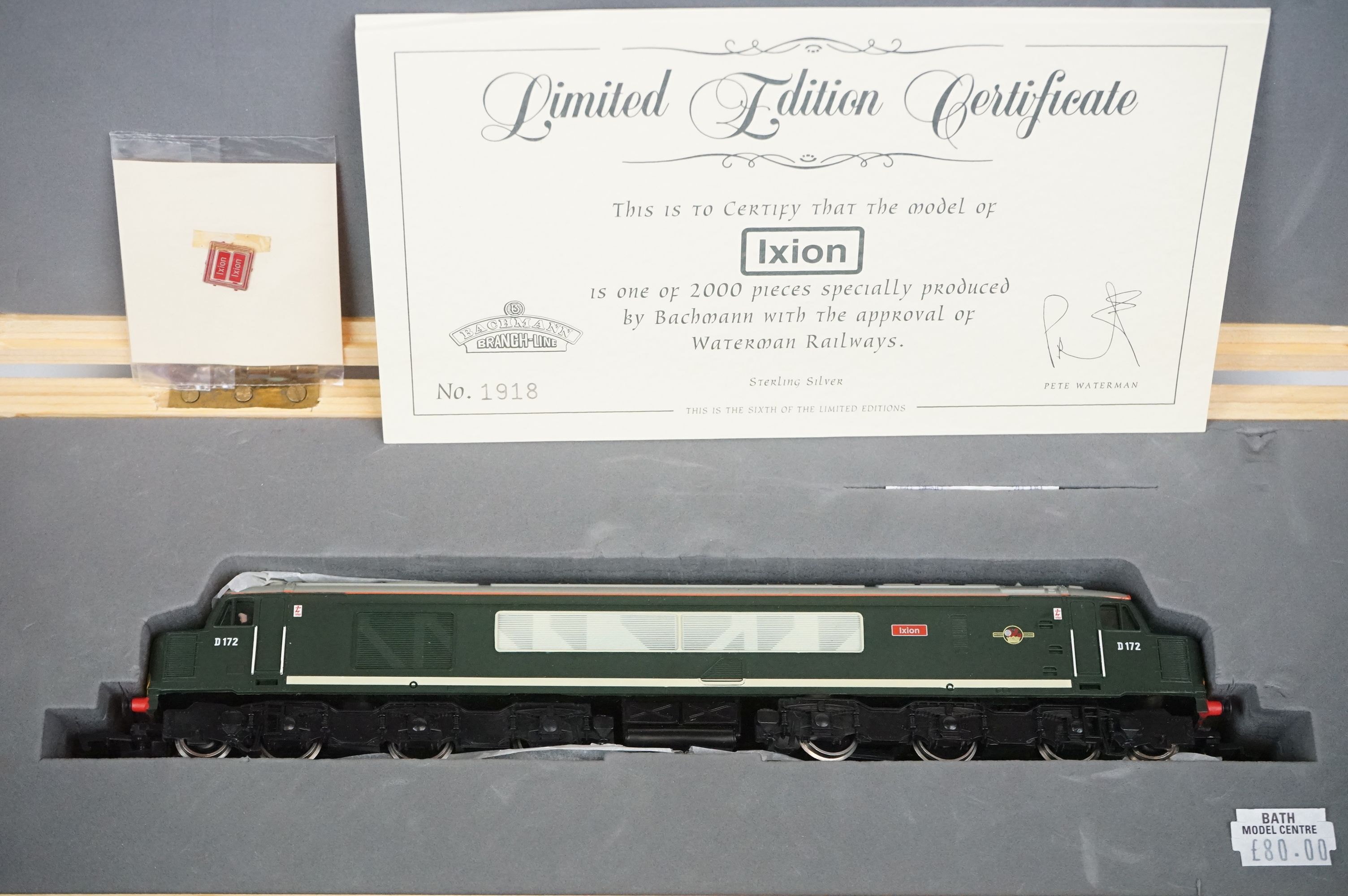 Cased 4ltd edn Bachmann OO gauge Ixion D172 locomotive with certificate and unused decals - Image 4 of 5