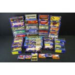 39 Boxed / cased Corgi 1980s and 90s diecast models, mostly trucks & buses, to include J4/8