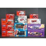 12 Boxed Corgi diecast models to include 6 x Royal Mail, 2 x Cadbury, 2 x On The Move, 1 x