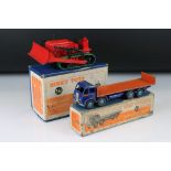 Two Boxed Dinky diecast models to include 503 Foden Flat Truck with tailboard, in blue and orange (