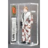 Star Wars - UKG graded cased Han Solo Trench Coat figure with accessory (1984), Figure 90% Paint 90%