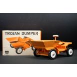 Boxed Sutcliffe Model Trojan Dumper Steel Construction model in orange, ex