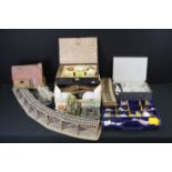 Quantity of scenery and lay out accessories to include trees, track, walls, buildings etc plus