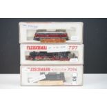 Three cased Fleischmann N gauge locomotives to include 7177, 7232 & 7094