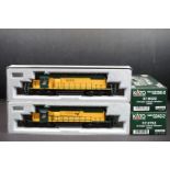 Two boxed Kato HO gauge Chicago & North Western locomotives to include 37-2704 #6922 and 37-6522 #