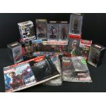 Collection of tv related figures to include 7 x boxed Marvel Eaglemoss Movie Collection figures with