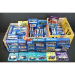 Around 120 boxed & carded 1:76 B-T Models Base Toys Ltd diecast models (diecast ex, boxes gd