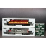 Two boxed Kato HO gauge EMD SD40 37-6329 Wisconsin Central locomotives