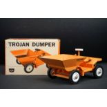 Boxed Sutcliffe Model Trojan Dumper Steel Construction model in orange, model ex with vg box