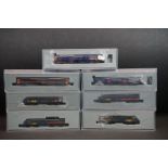 Seven individually cased Graham Farish N gauge railcars and DMUs to include GNER York Minister,