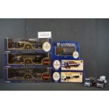 Seven boxed Corgi Guinness diecast models to include 3 x Past & Present (59565 Volvo Rigid Lorry &