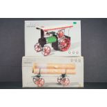 Boxed Mamod Steam Tractor plus a boxed Mamod Lumber Wagon, both appearing unused and nr mint,