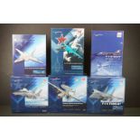 Six boxed 1/72 HM Hobby Master Air Power Series diecast model planes to include HA5201, HA3004,