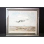 A Framed And Glazed Print Titled "Low Level Strike 1943" By Gerald Coulson, Signed By The Artist.