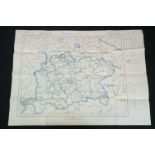 A World War Two German Military Map Dated 1940.