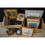 Collection of Framed and Glazed Pictures and Prints, 19th century onwards including Thirteen Small