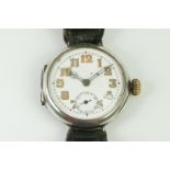 WW1 era silver officer's trench watch