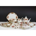 Royal Albert ' Old Country Roses ' Tea Ware comprising 6 Tea Cups and 6 Saucers, 6 Tea Plates, 3