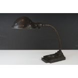 Art Deco ' Rex Electric Co ' Gooseneck Metal Desk Lamp