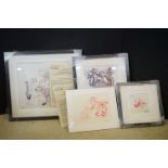 Mike Royer, Four Original Drawings from Disney, three with certificate of authenticity from Paul